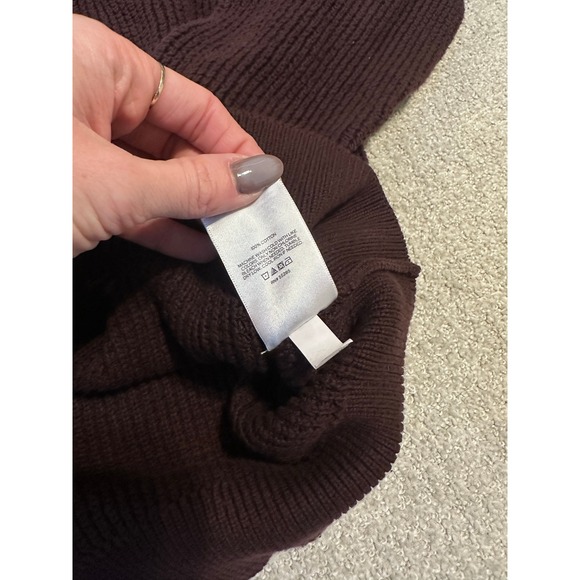 Express Men 100% cotton Burgundy Waffle Knit Crewneck Sweater Size L - Picture 4 of 6